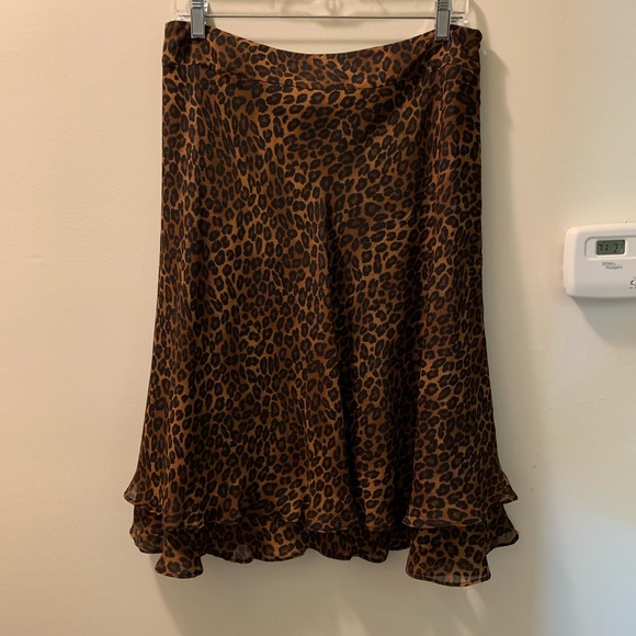 Flirty Animal Print Skirt * George by Mark Eisen - Picture 1 of 5